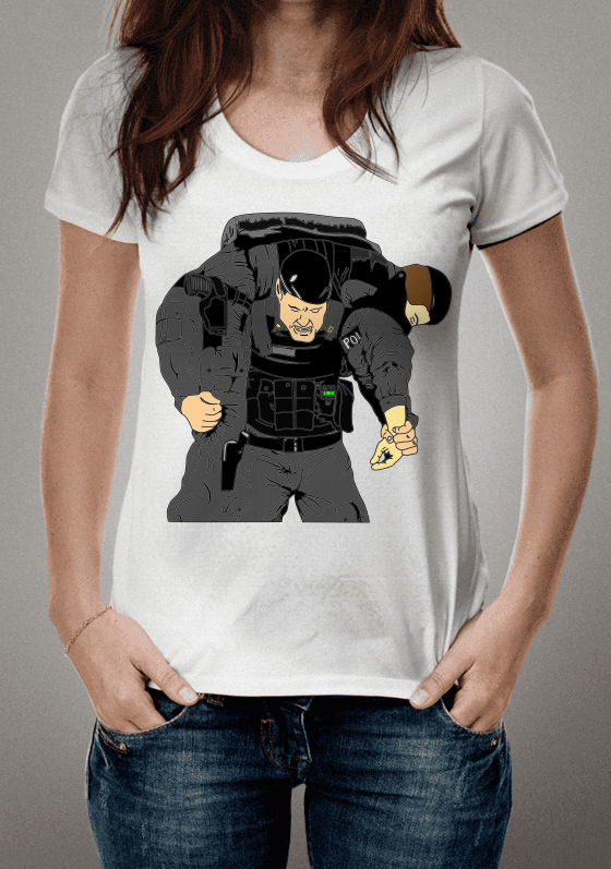 Nome do produto  PM carregando parceiro ferido