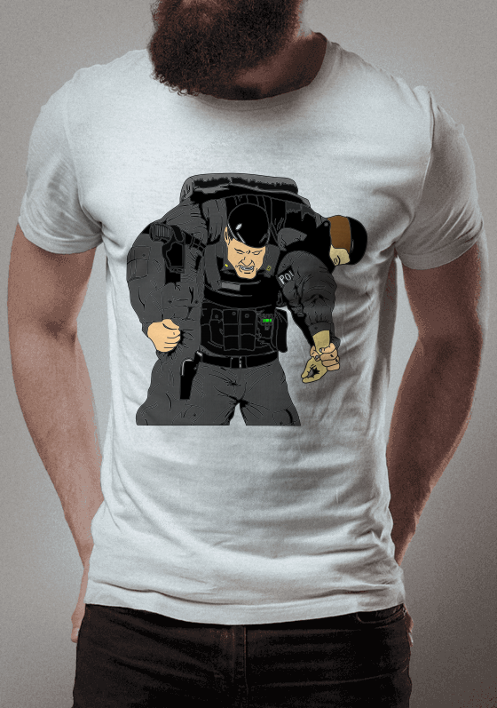 Nome do produto  PM carregando parceiro ferido