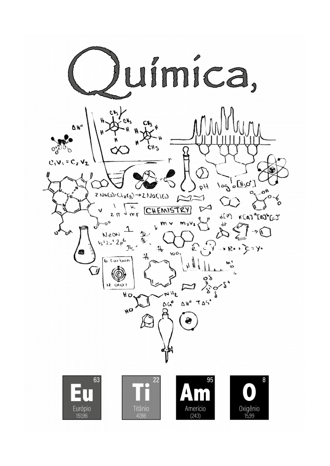 TSHIRT ESTONADA Quimica eu te amo R58,43 em quim.nerd