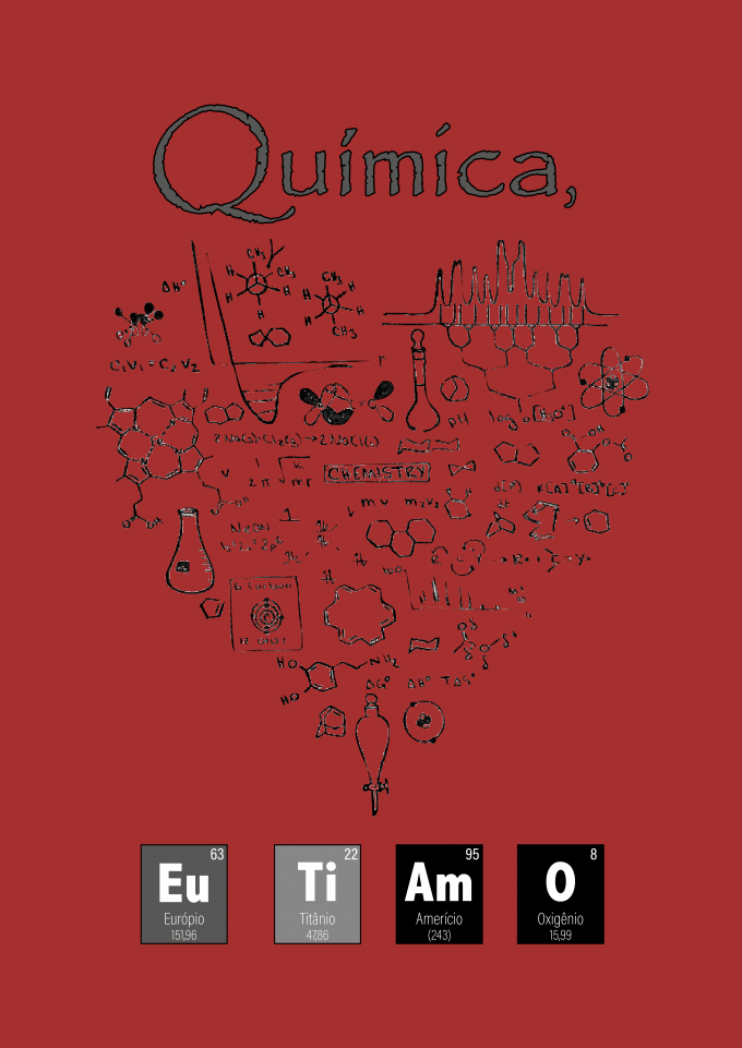 TSHIRT ESTONADA Quimica eu te amo R58,43 em quim.nerd