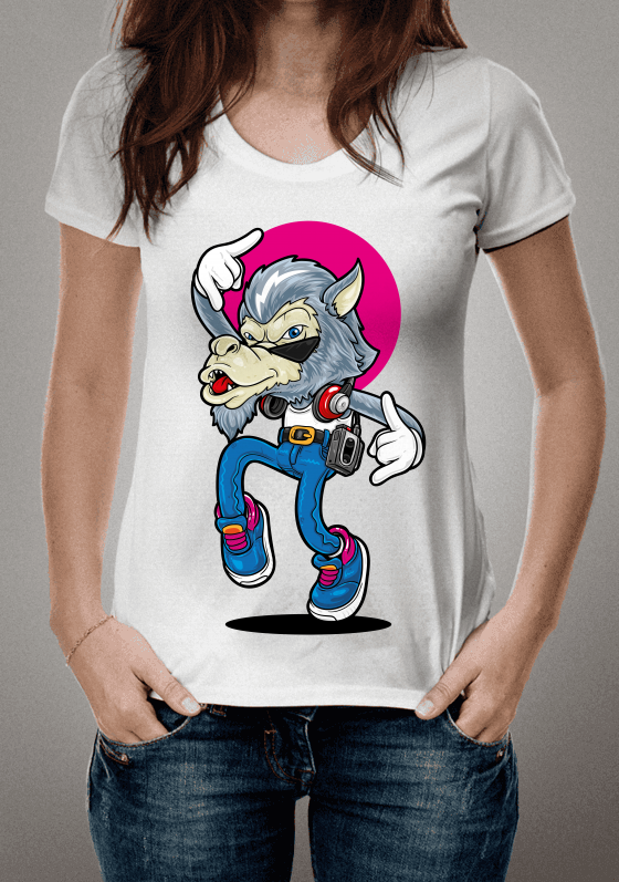 Nome do produto  Retro Dancing Wolf