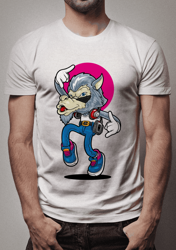 Nome do produto  Retro Dancing Wolf