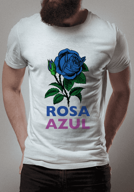 Rosa Azul e Azul Rosa  - Rosa com caule