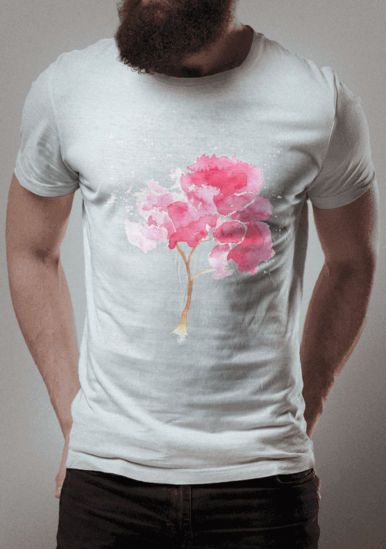 Sakura em Aquarela