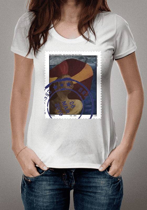 Nome do produto  SELO MULHER COM CHAPEU COM TIMBRO