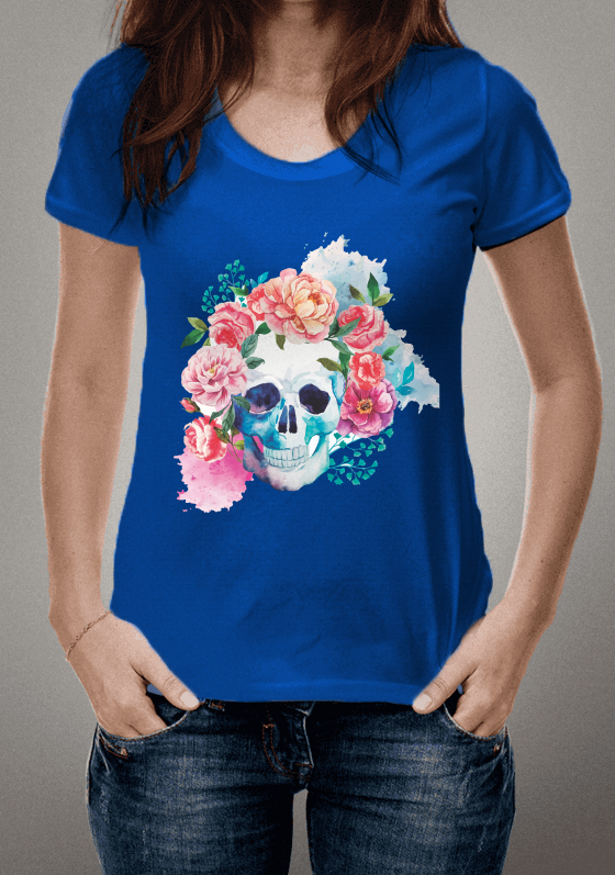 Nome do produto  Skull Aquarela