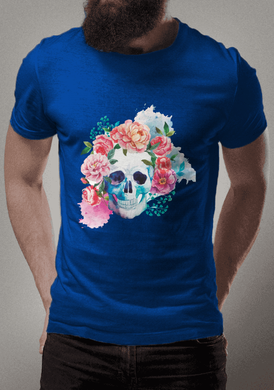 Nome do produto  Skull Aquarela