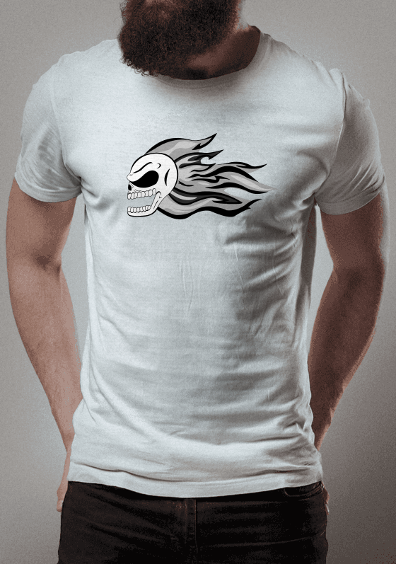 Nome do produto  Skull on Fire