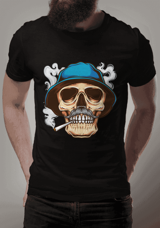 Skull smoking
