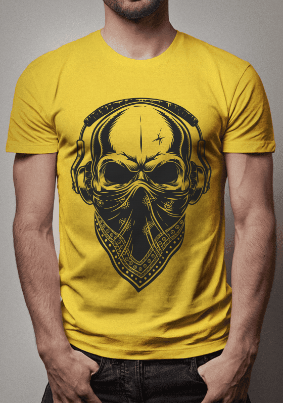 Skull with scarf