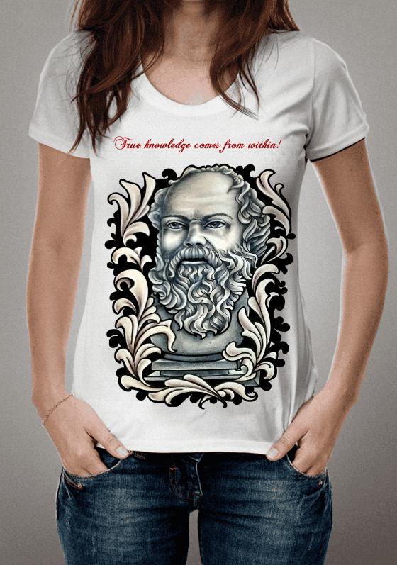 Nome do produto: Sócrates, frases e filosofia, desenho handmade