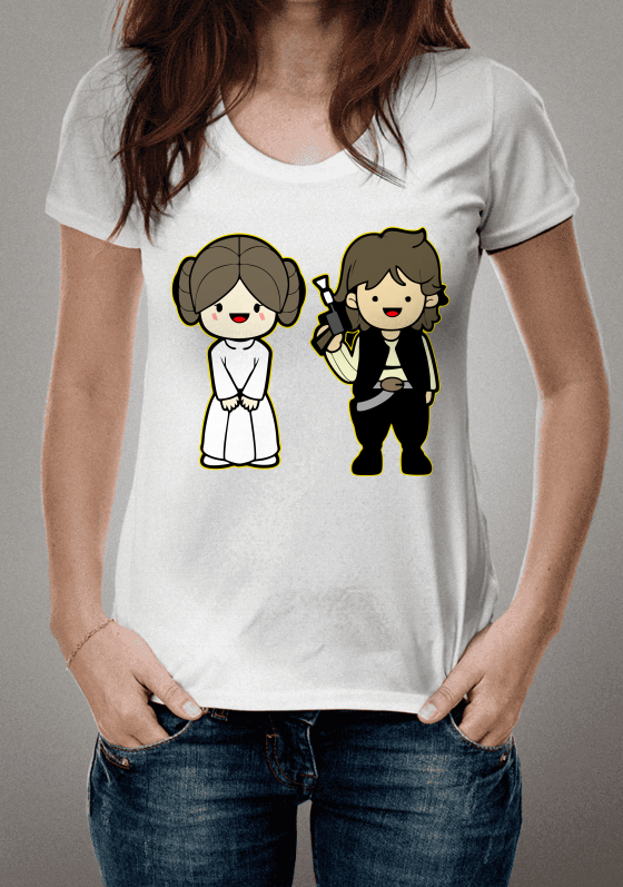 Nome do produto  Star Was - Princesa Leia e Han Solo