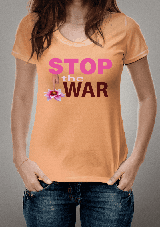 Nome do produto  Stop the War - Pare com a Guerra.