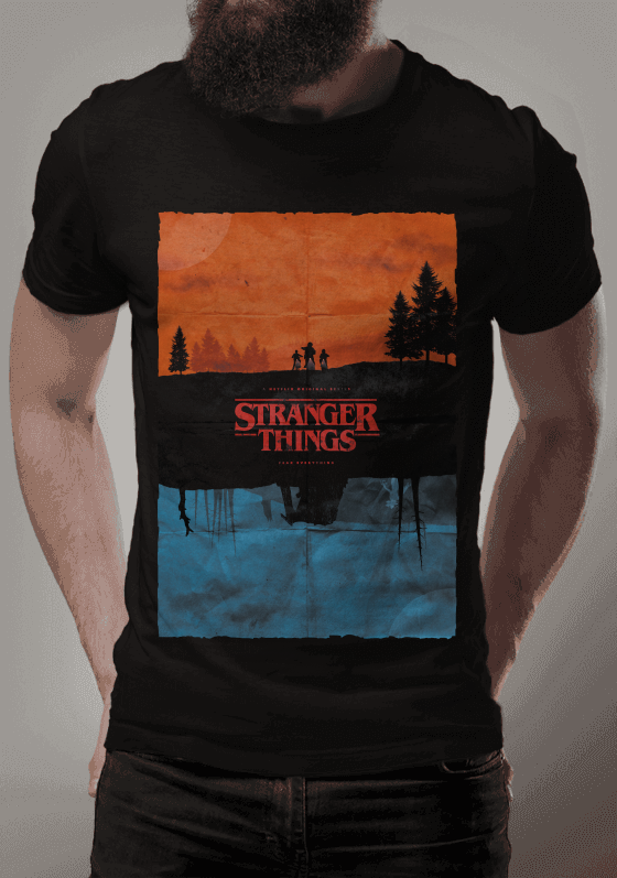 Nome do produto  Stranger Things - Camiseta Preta