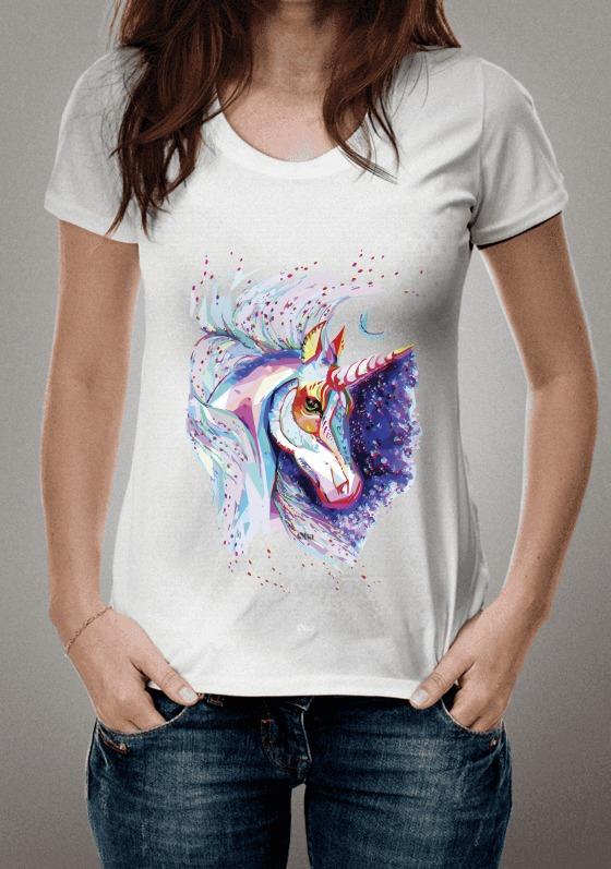 Nome do produto  T-Shirt "ChipArt Unicórnio"