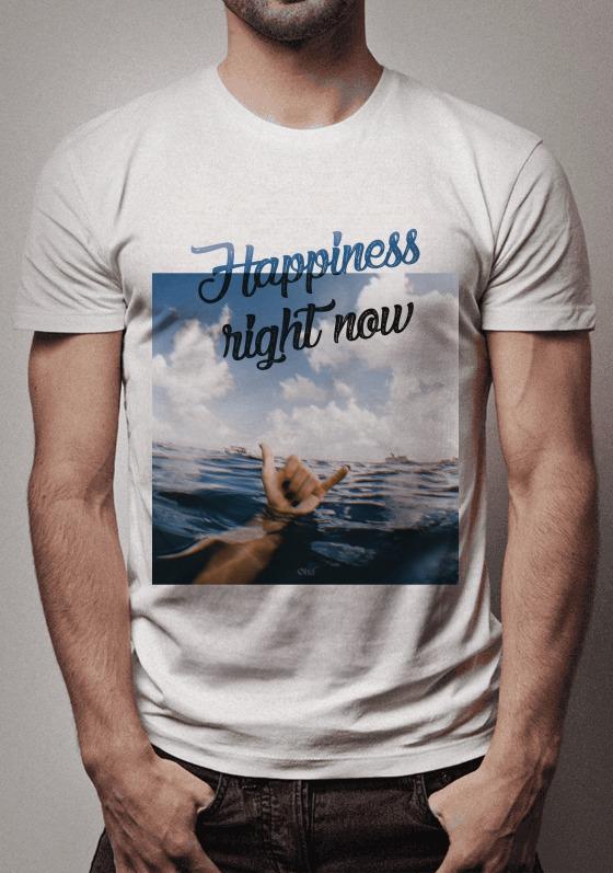 Nome do produto  T-Shirt "Happiness right now"