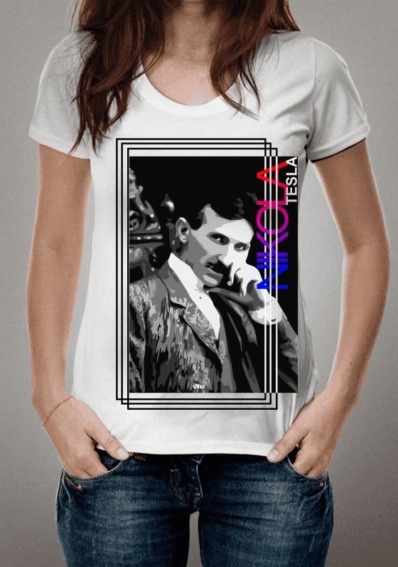 Nome do produto  T-Shirt "Nikola tesla"