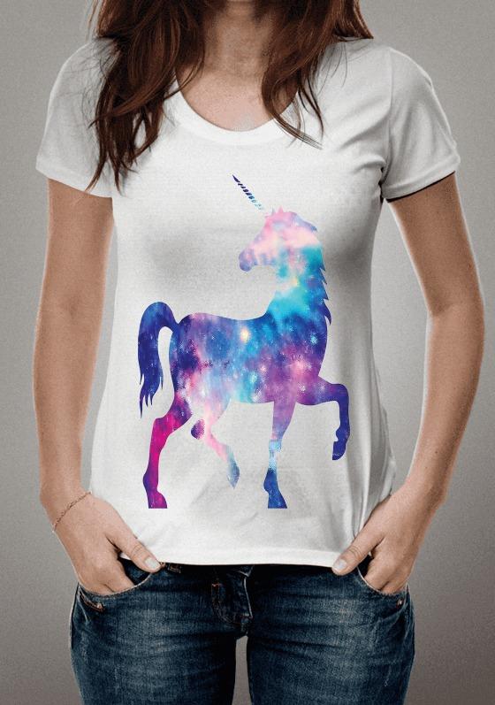 Nome do produto  T-Shirt Feminina Unicornio 
