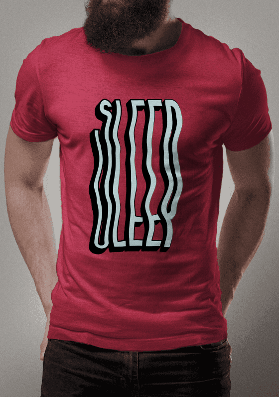 T-shirt Hanger Sleep azul