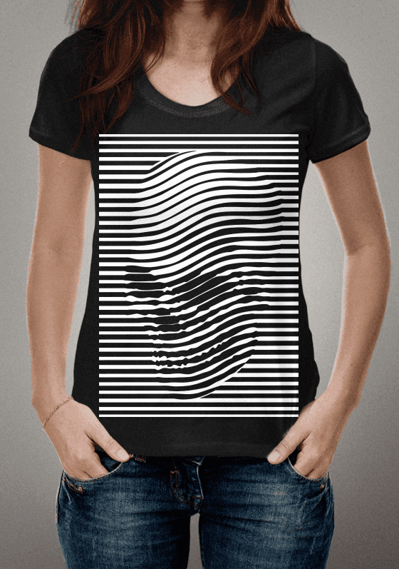 Nome do produto  T-SHIRT STRIPED SKULL WHITE