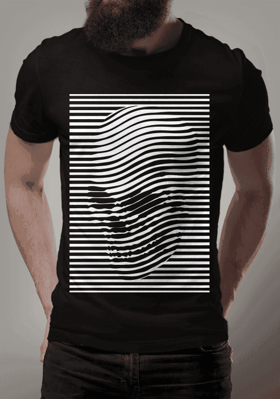 Nome do produto  T-SHIRT STRIPED SKULL WHITE