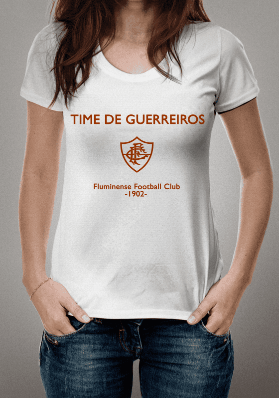Nome do produto  T SHIRT TIME DE GUERREIRO BRANCA/VERMELHO