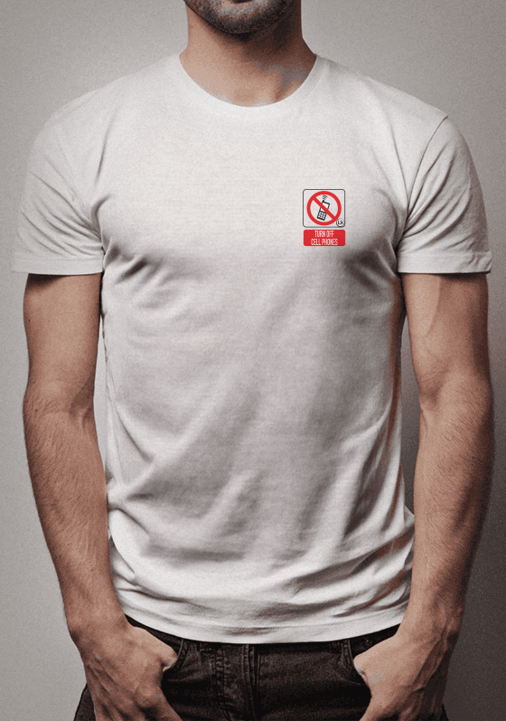 Nome do produto  T-shirt Turn Off Cell Phones