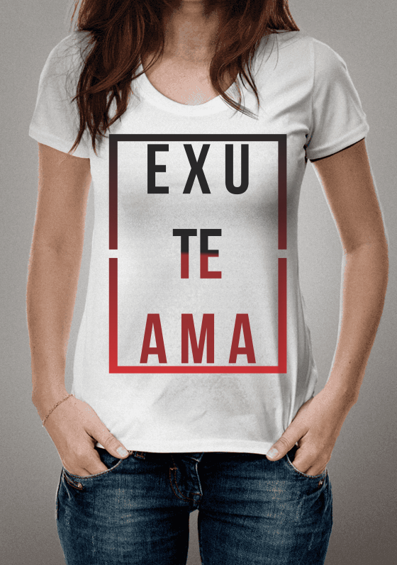 Nome do produto  TEE EXU TE AMA
