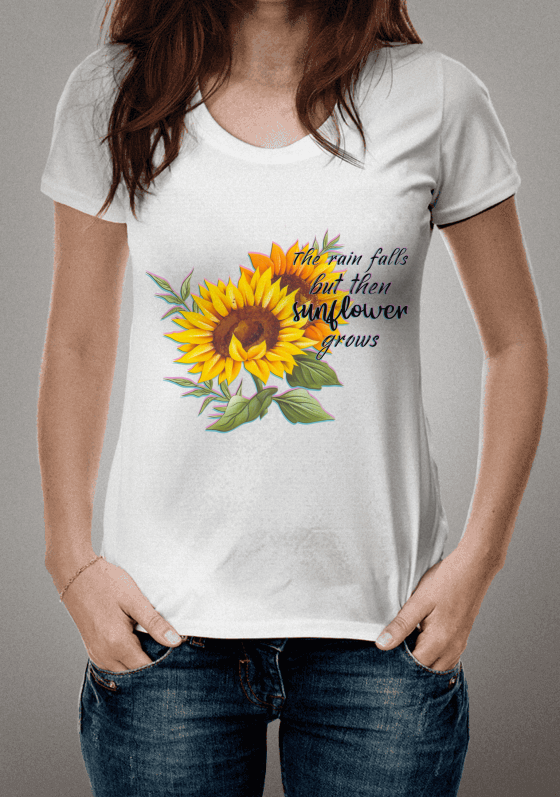 Nome do produto  The rain falls but then sunflower grows