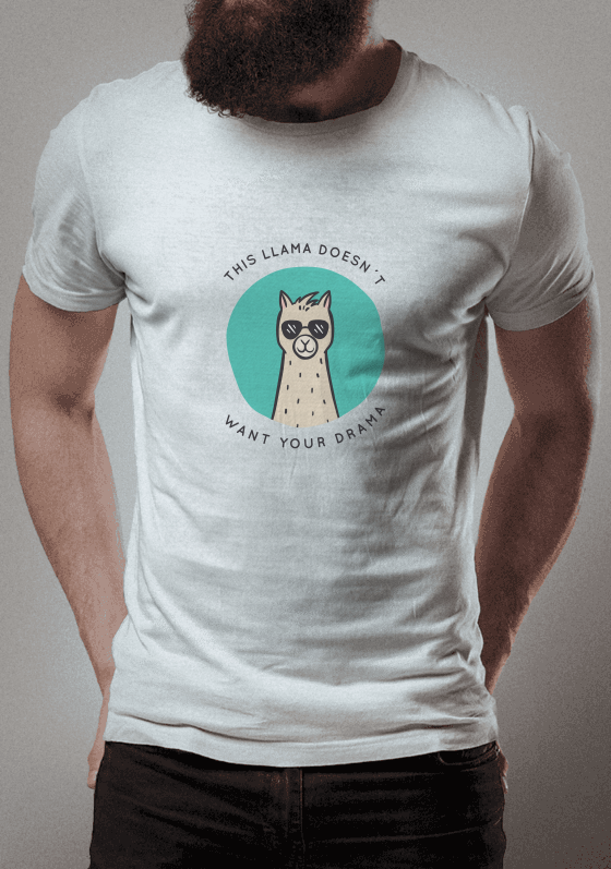 Nome do produto  This llama doesn't want your drama