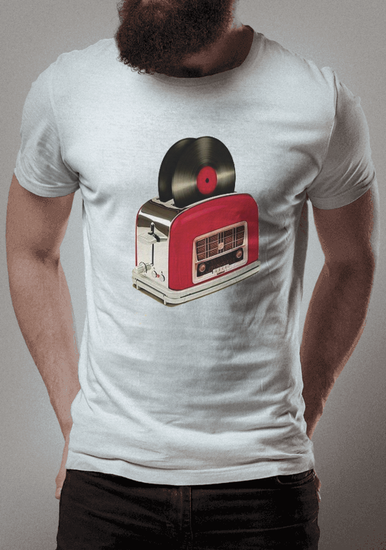 Toca discos torradeira