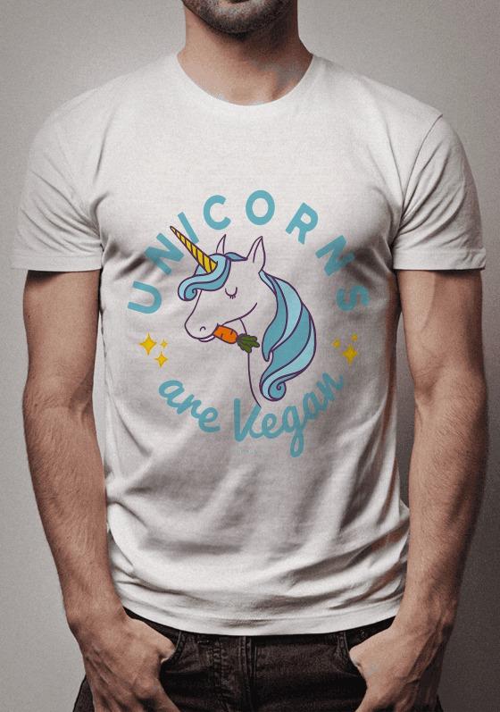 Tshirt Unicorn are vegans