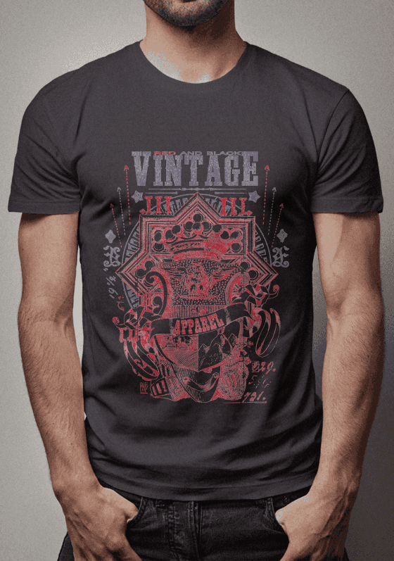 Nome do produto  Vintage - Red and Black