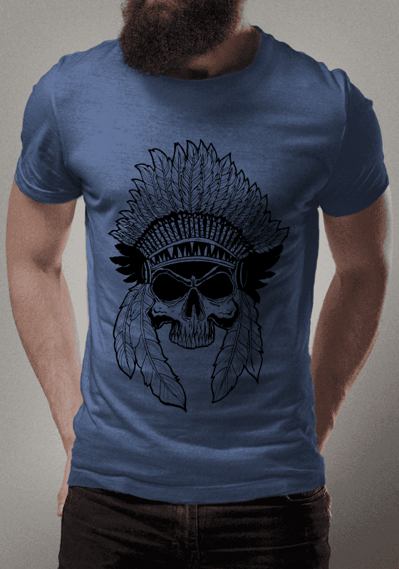 WILD SKULL BLACK STROKE