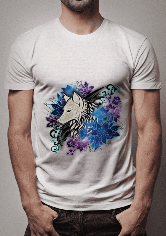 Wolf and Flowers