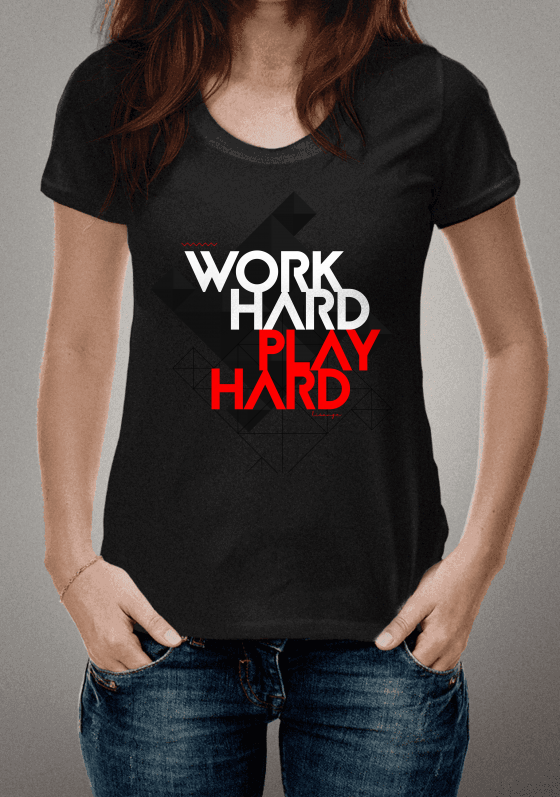 Nome do produto  Work hard Play hard Preta